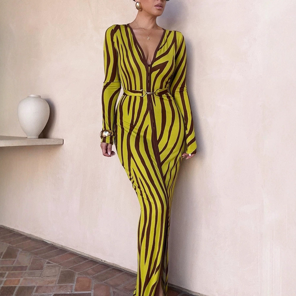 V-Neck Wedding Guest Maxi Dress for Women
