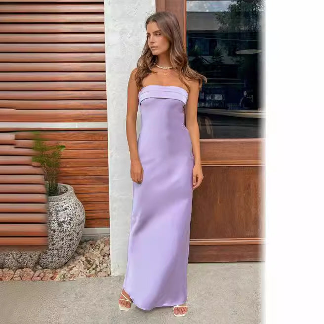 Strapless Wedding Guest Maxi Dress for Women