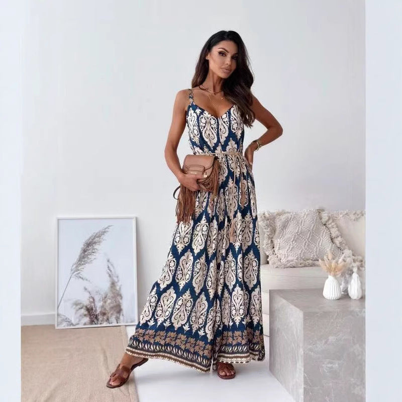 Wide Leg Bohemian Jumpsuit for Women