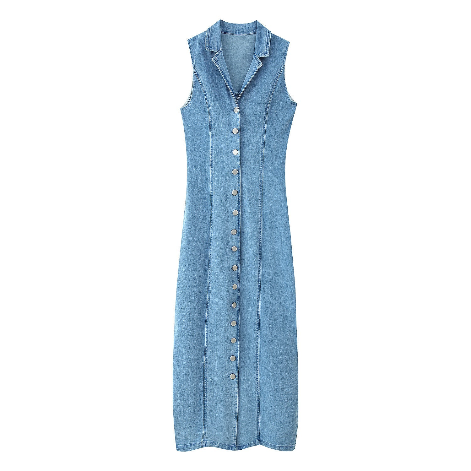 Button-Down Maxi Shirt Dress for Women