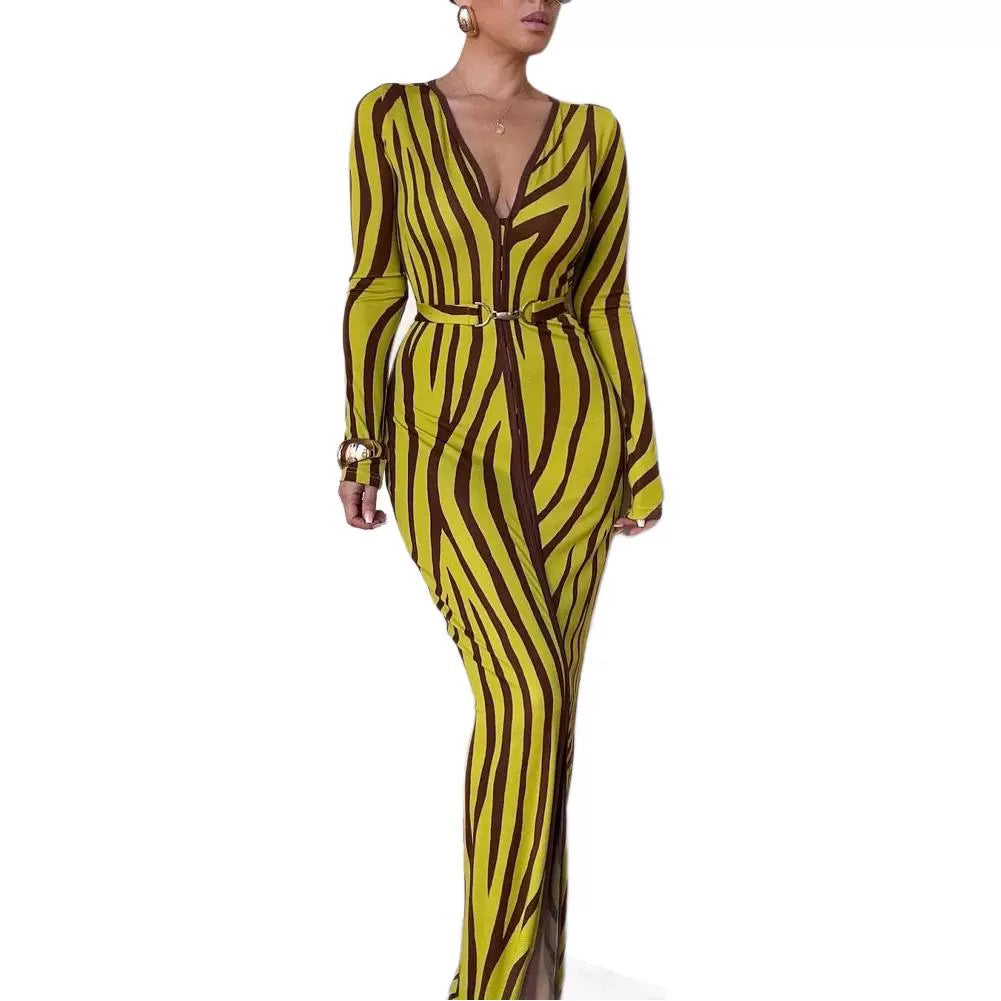 V-Neck Wedding Guest Maxi Dress for Women