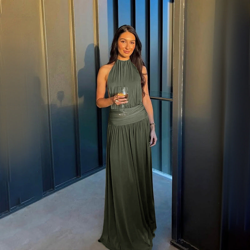 Halter Neck Maxi Dress for Women