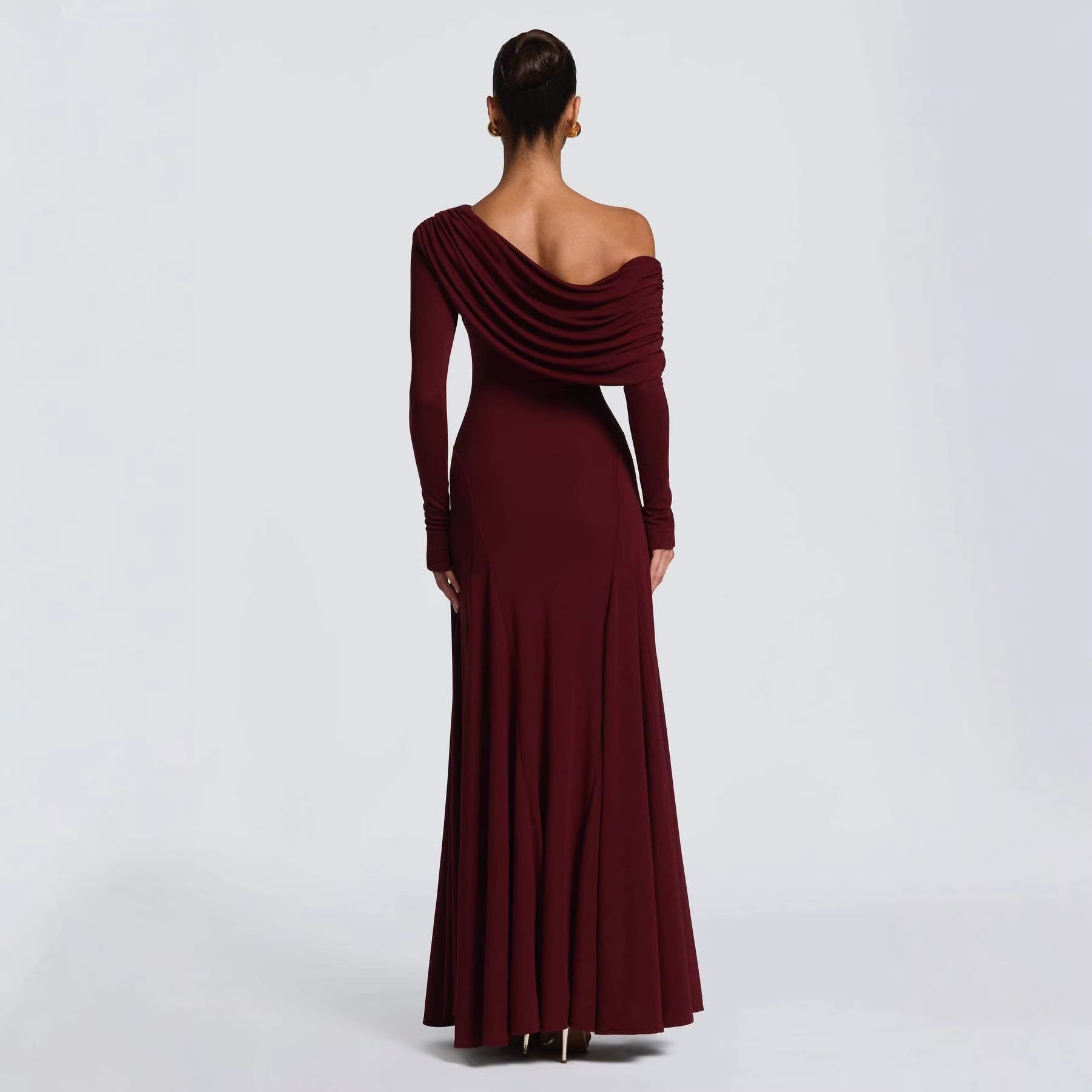 Off-Shoulder Wedding Guest Maxi Dress for Women
