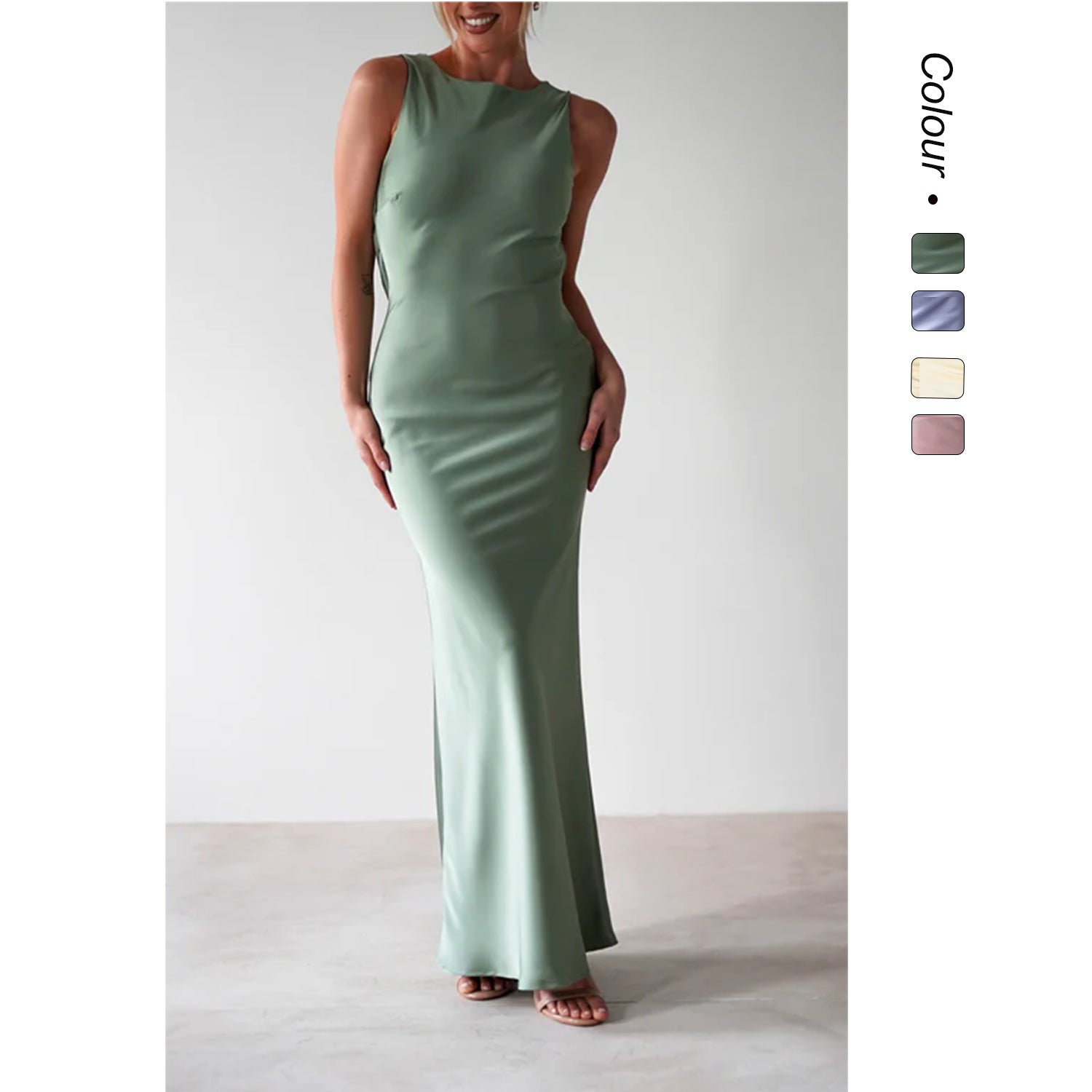 Sleeveless Wedding Guest Maxi Dress for Women