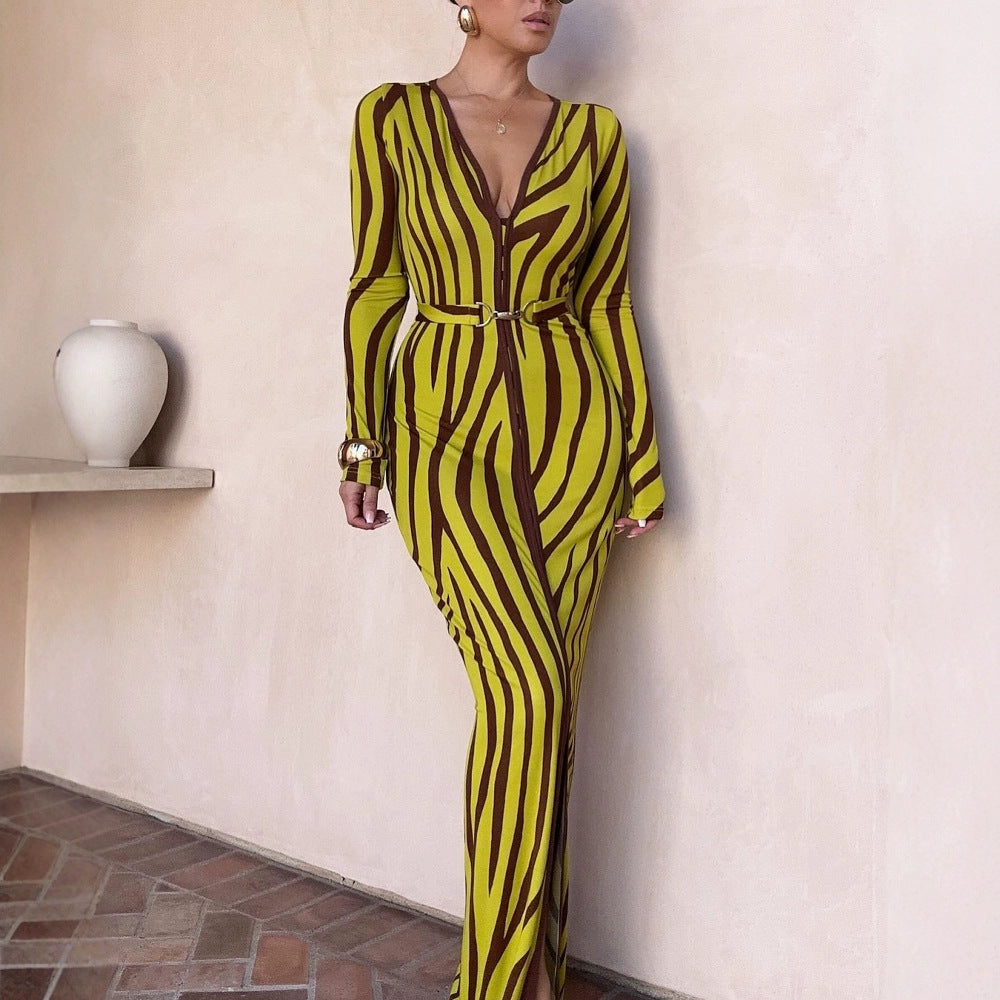 V-Neck Wedding Guest Maxi Dress for Women