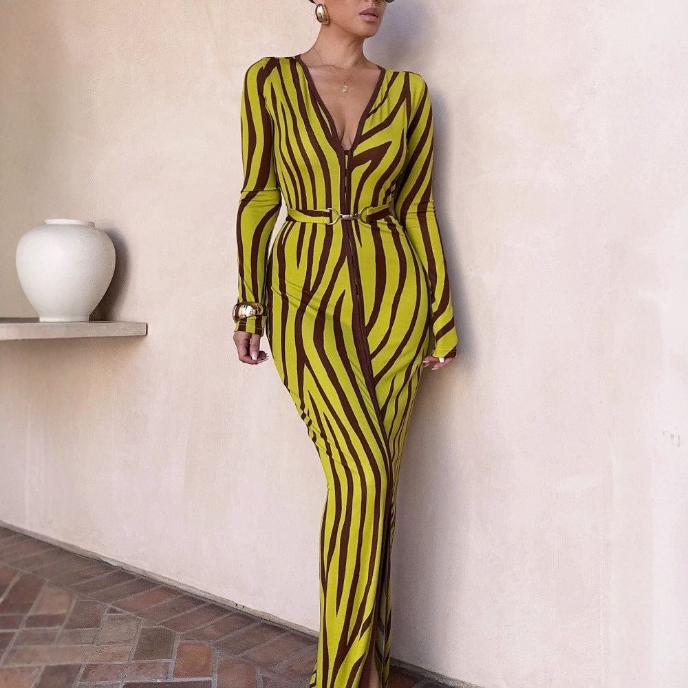 V-Neck Wedding Guest Maxi Dress for Women