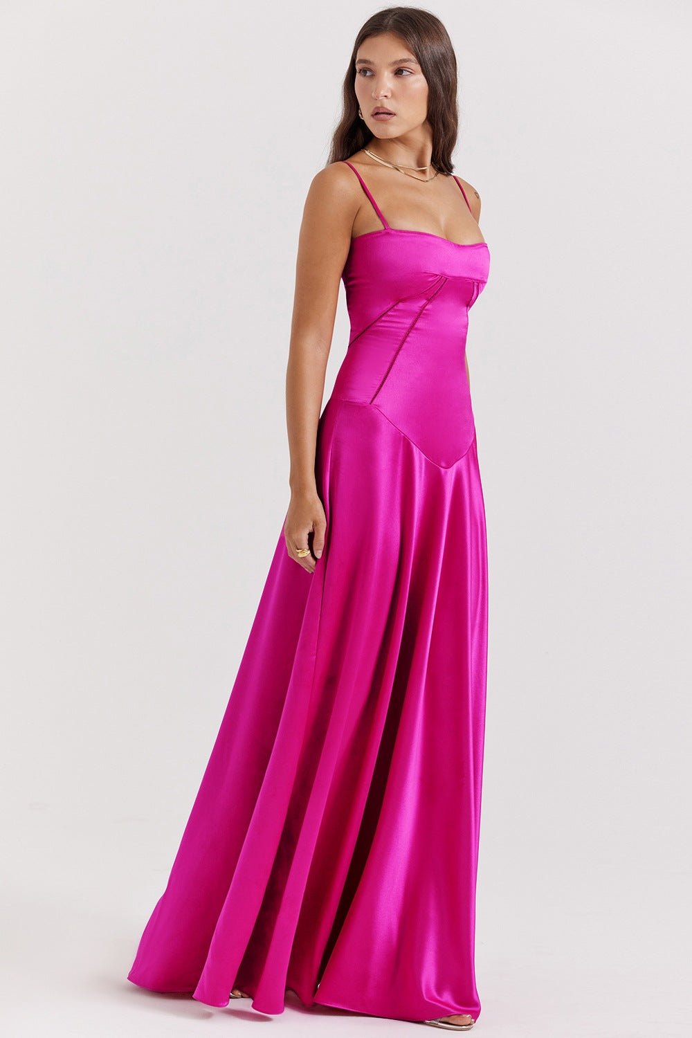 Spaghetti Strap Wedding Guest Maxi Dress for Women