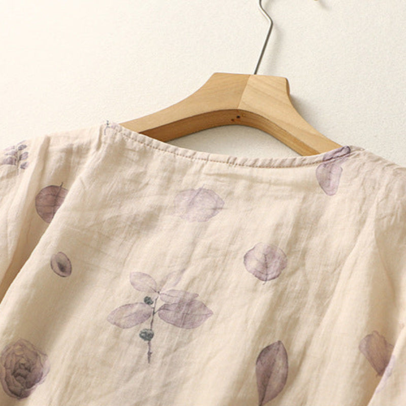 Floral Relaxed Blouse for Women