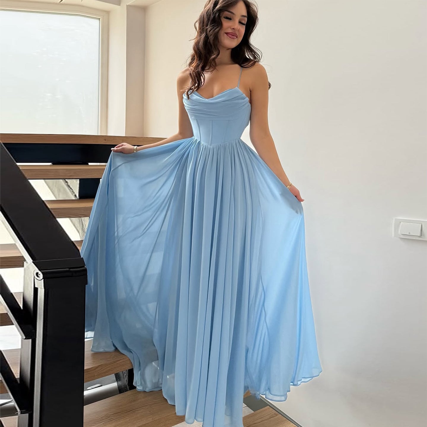 A-Line Wedding Guest Maxi Dress for Women