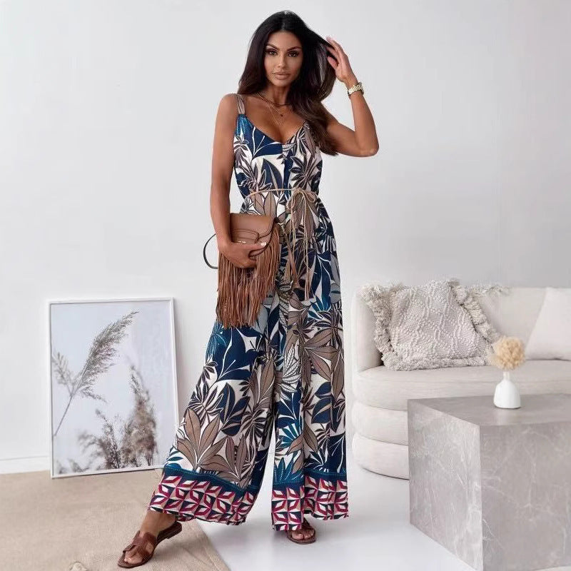 Wide Leg Bohemian Jumpsuit for Women
