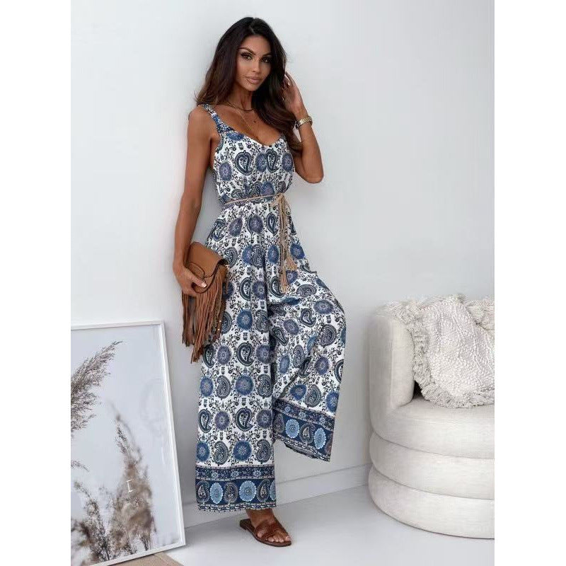 Wide Leg Bohemian Jumpsuit for Women