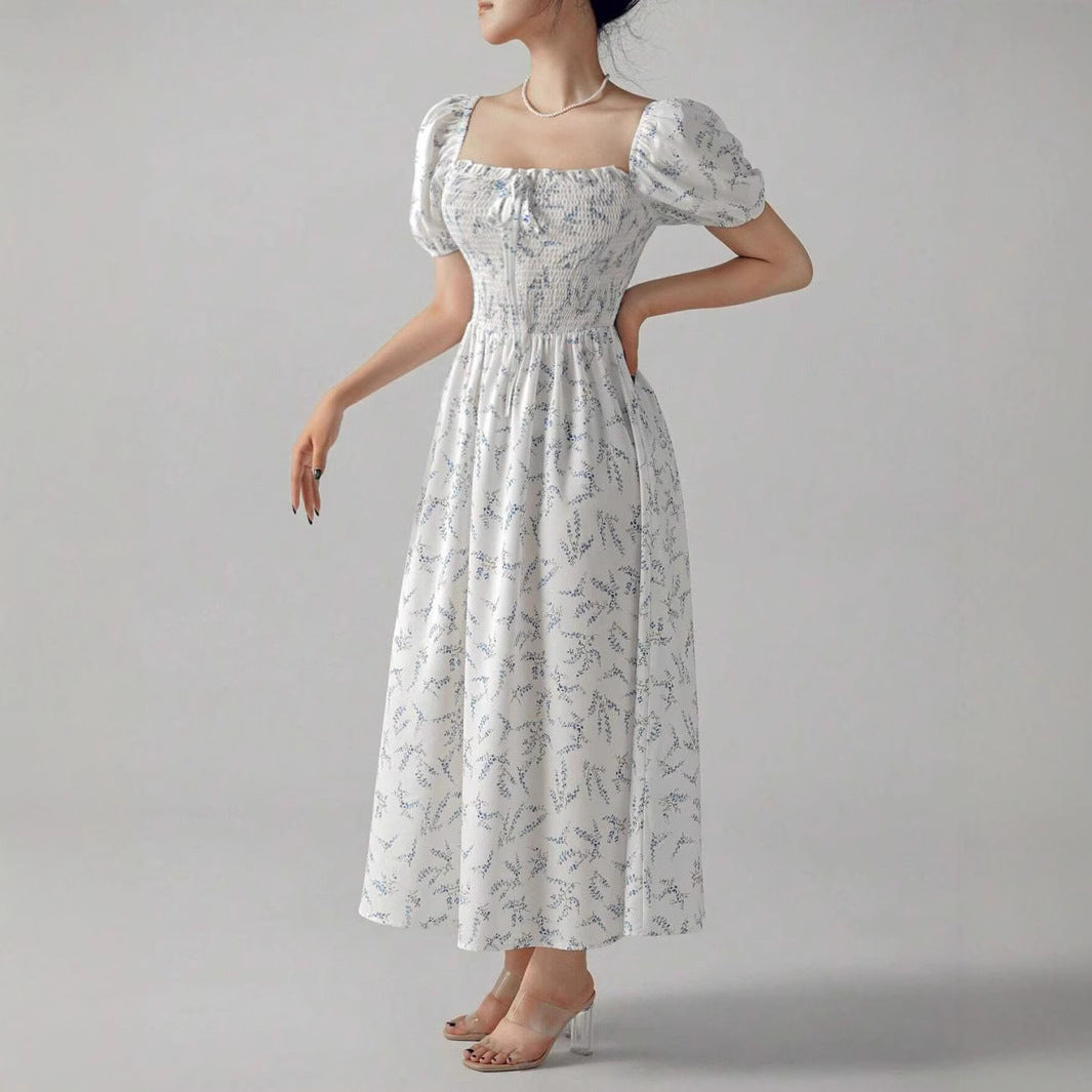 Puff Sleeve Wedding Guest Maxi Dress for Women