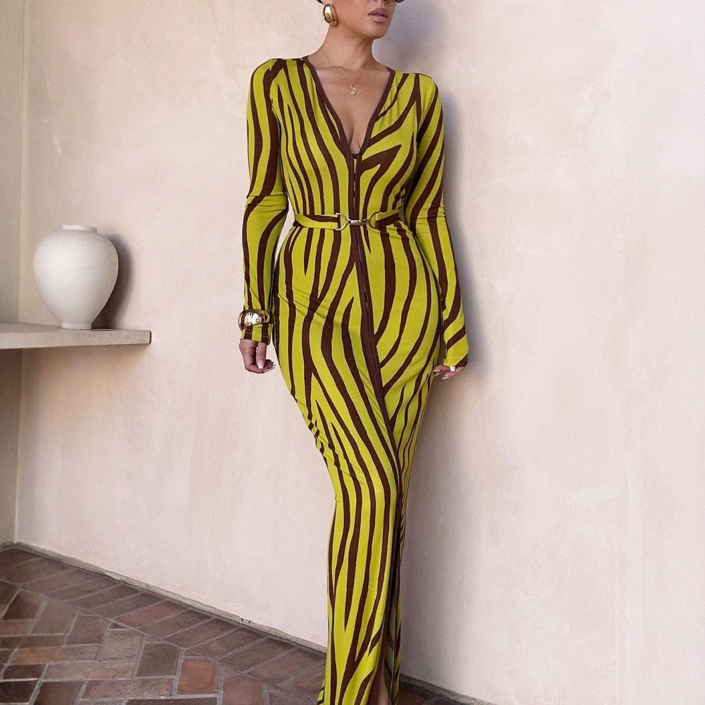 V-Neck Wedding Guest Maxi Dress for Women