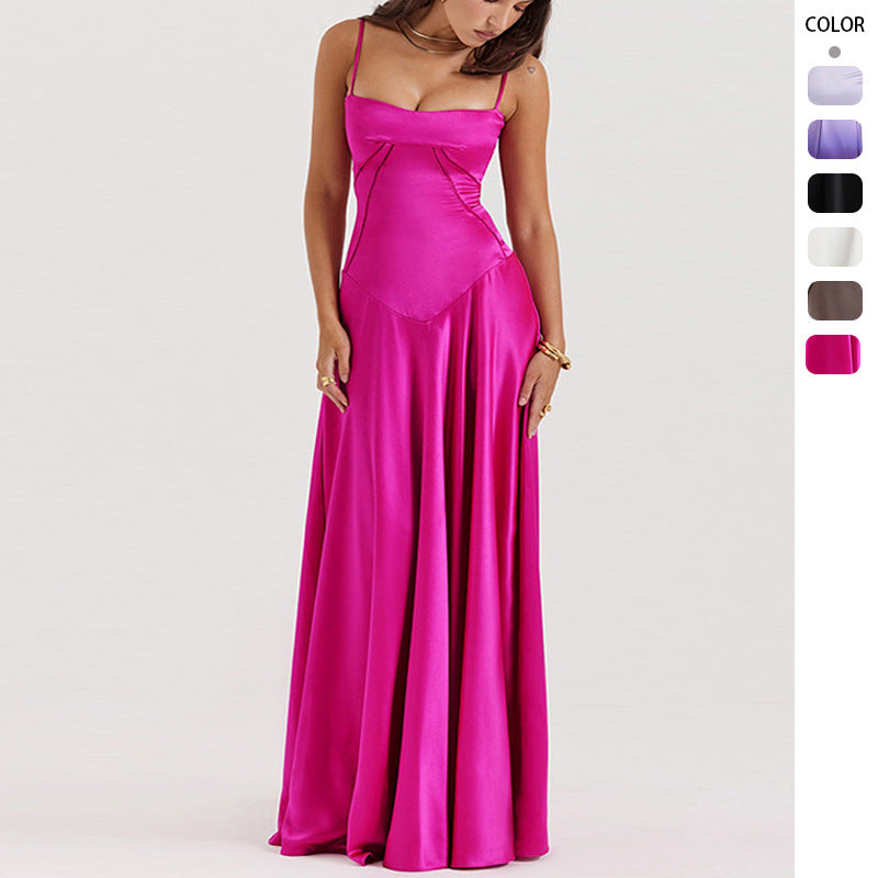 Spaghetti Strap Wedding Guest Maxi Dress for Women