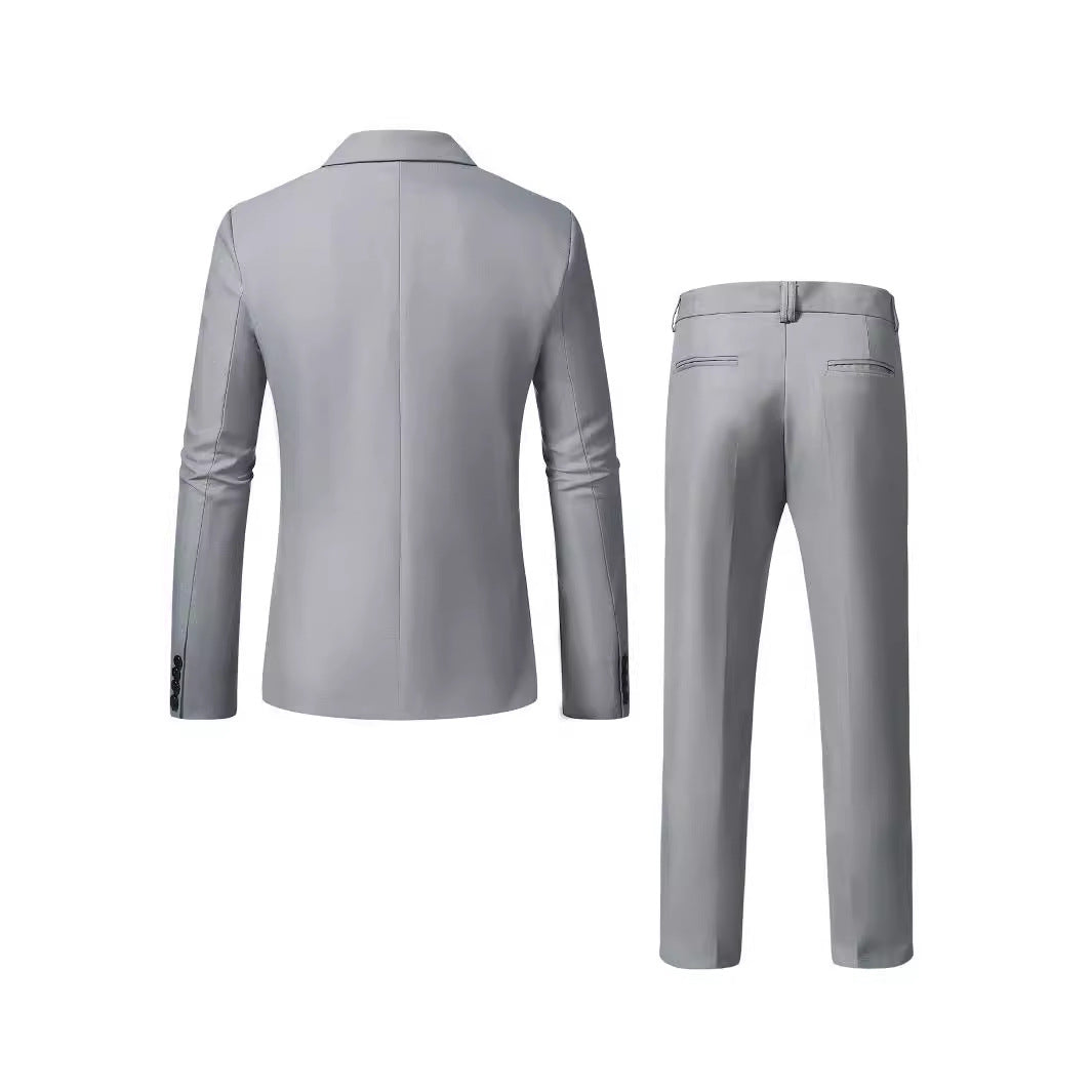 Slim Fit Two-Piece Suit Set for Men