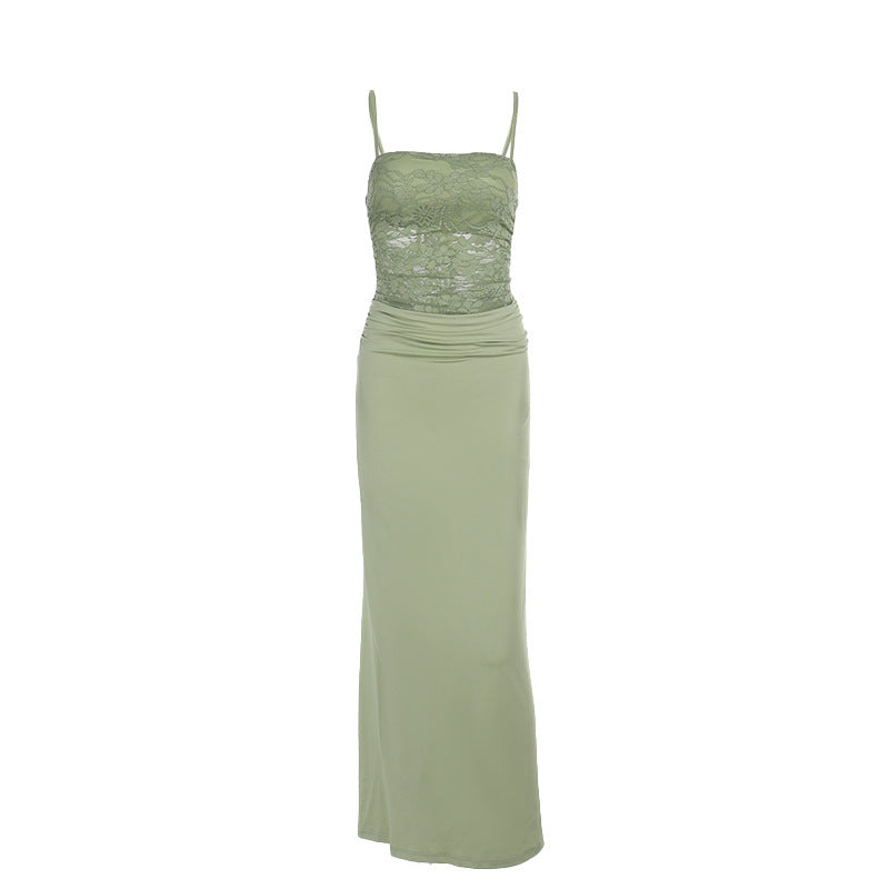Strapless Lace Maxi Dress Wedding Guest for Women