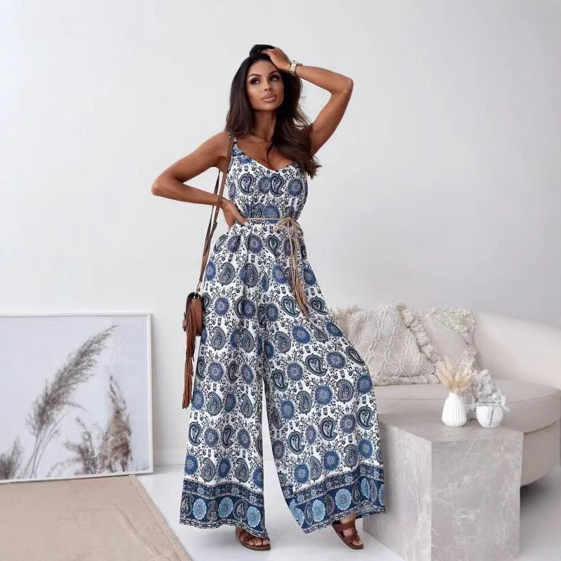 Wide Leg Bohemian Jumpsuit for Women