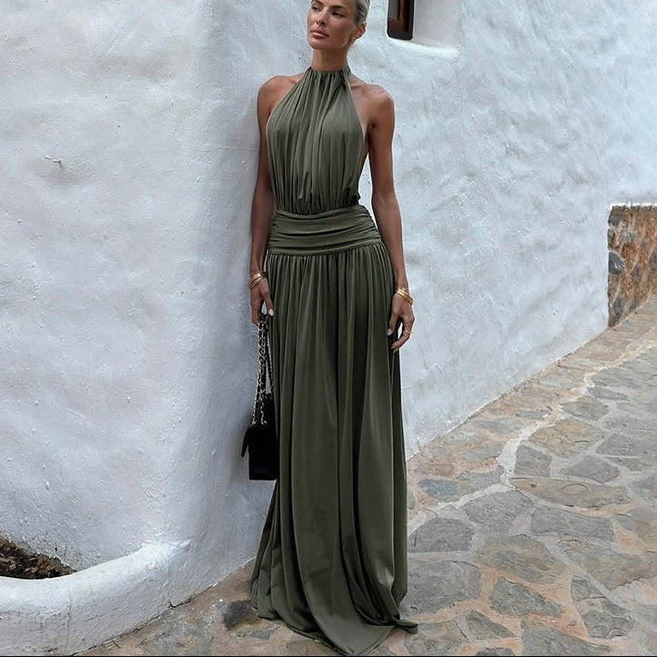 Halter Neck Maxi Dress for Women