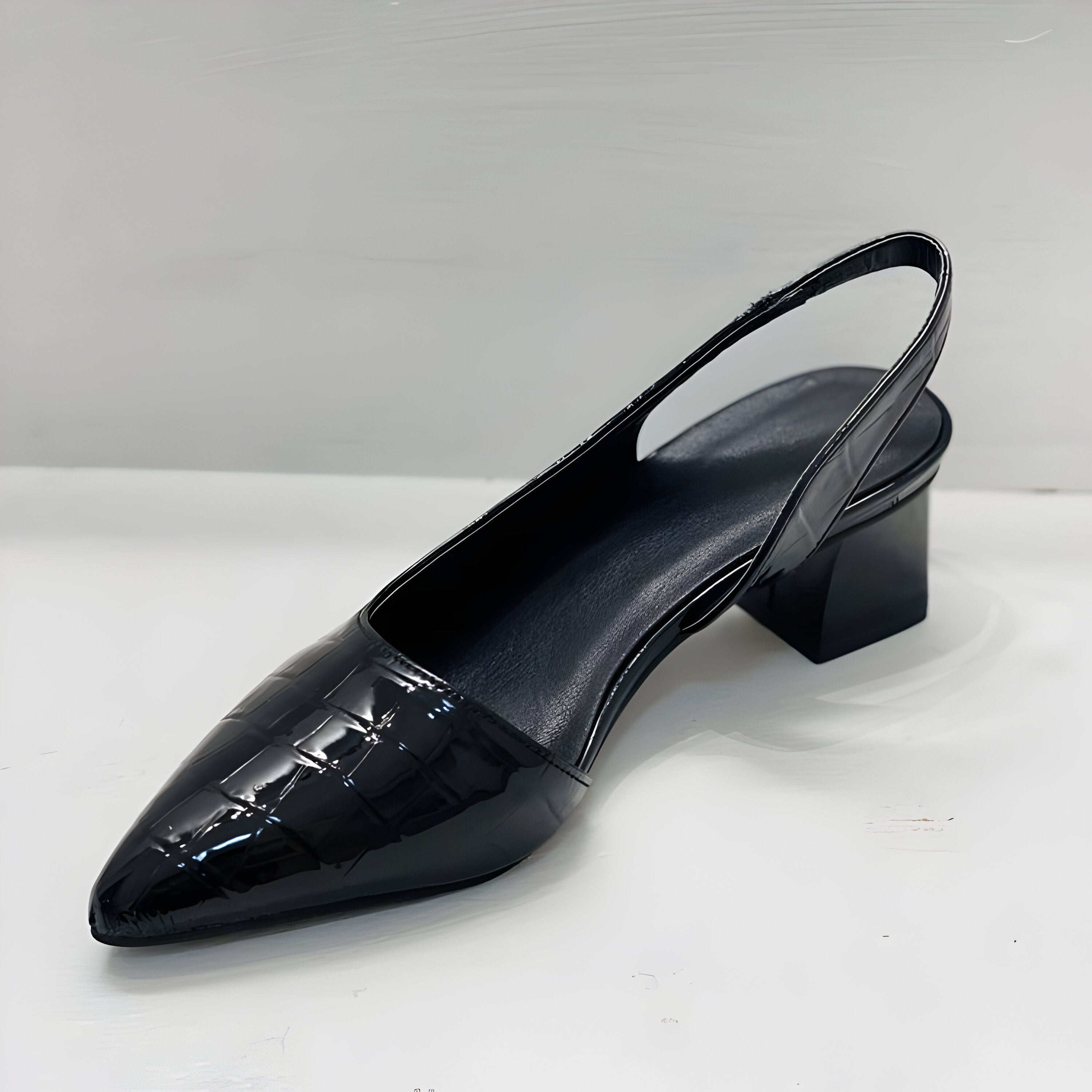 Pointed Toe Block Heel Loafers for Women - View 5