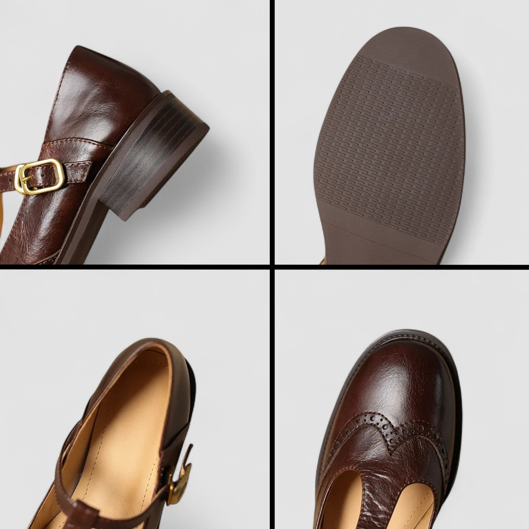 T-Bar Block Heel Mary Janes for Women