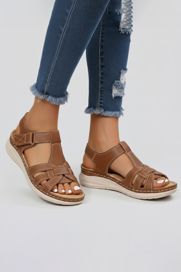 Open Toe Slingback Sandals with T-Strap for Women