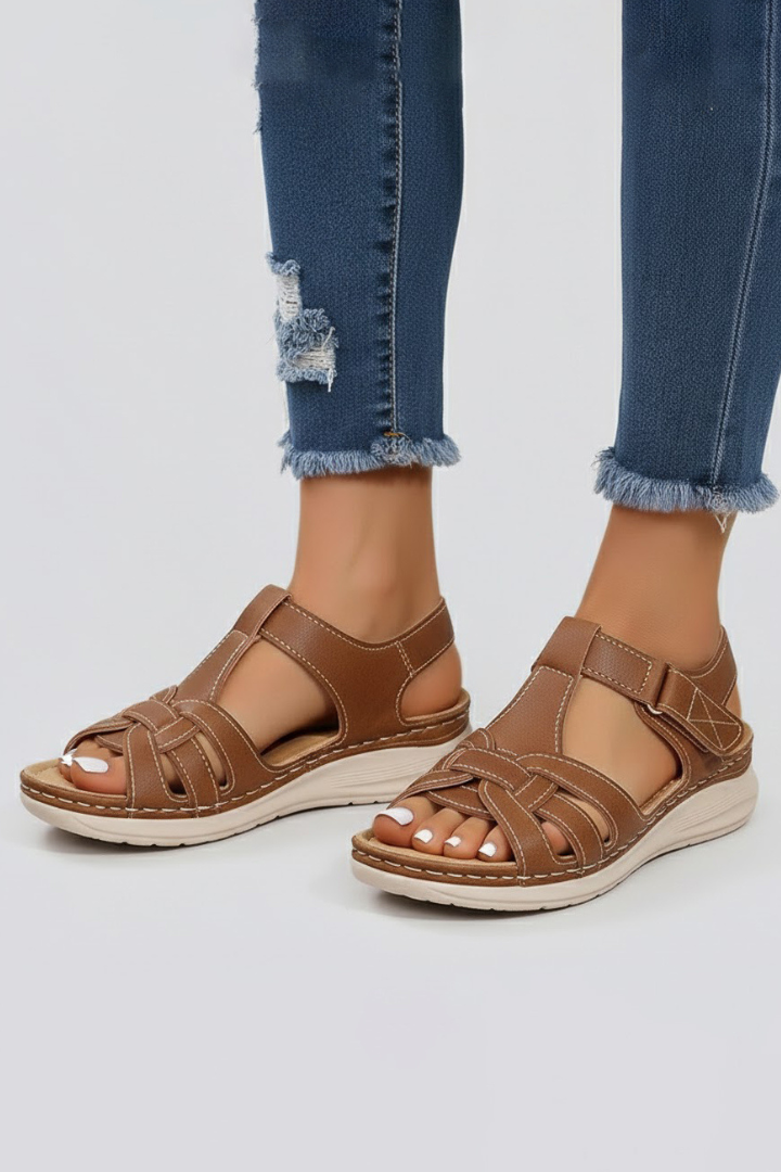 Open Toe Slingback Sandals with T-Strap for Women
