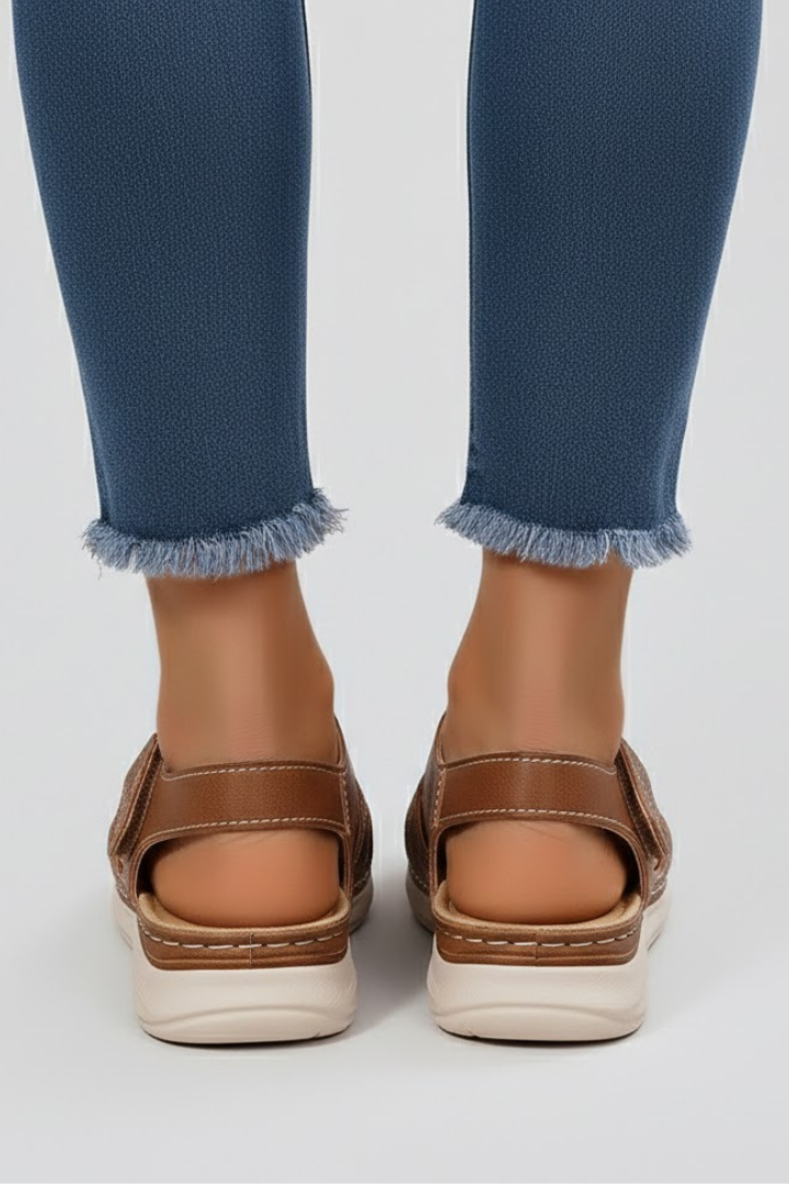 Open Toe Slingback Sandals with T-Strap for Women