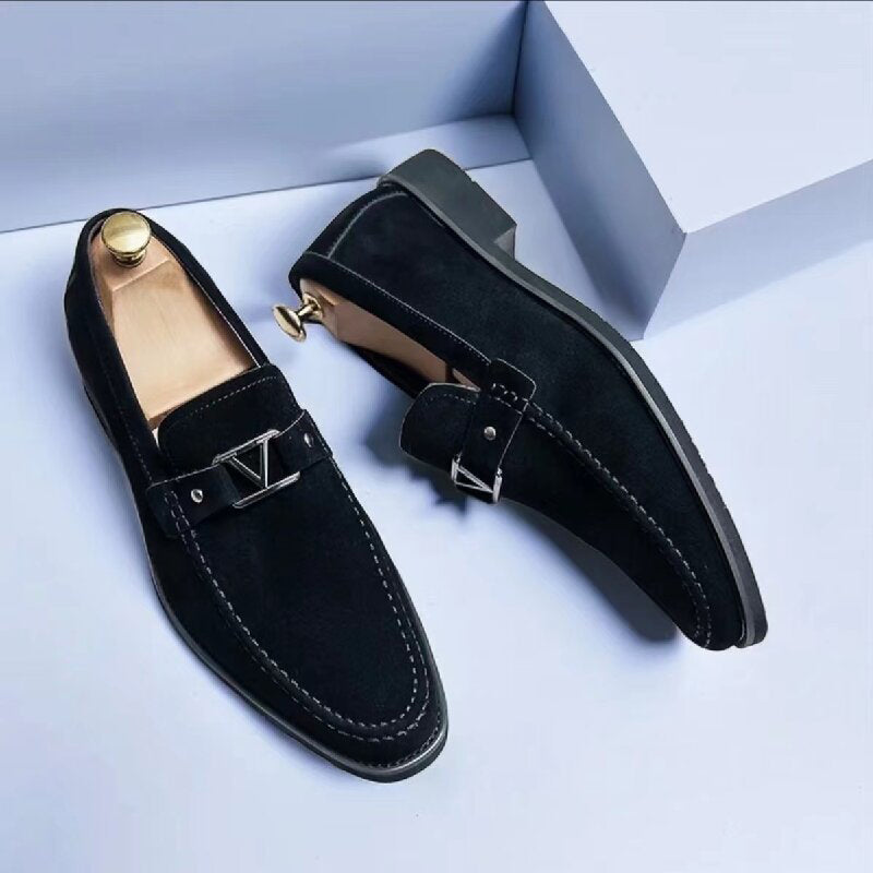 Suede Bit Loafers for Men