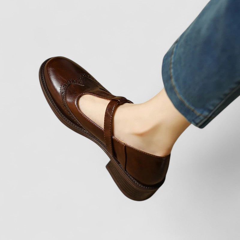 T-Bar Block Heel Mary Janes for Women
