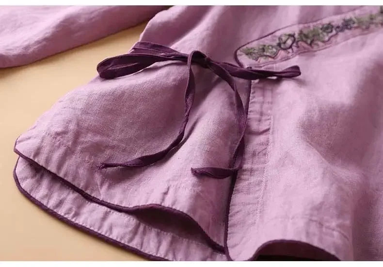 Relaxed Wrap Blouse for Women