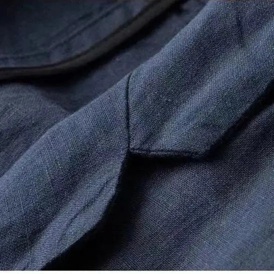 Linen Blend Notch Lapel Suit Set for Men