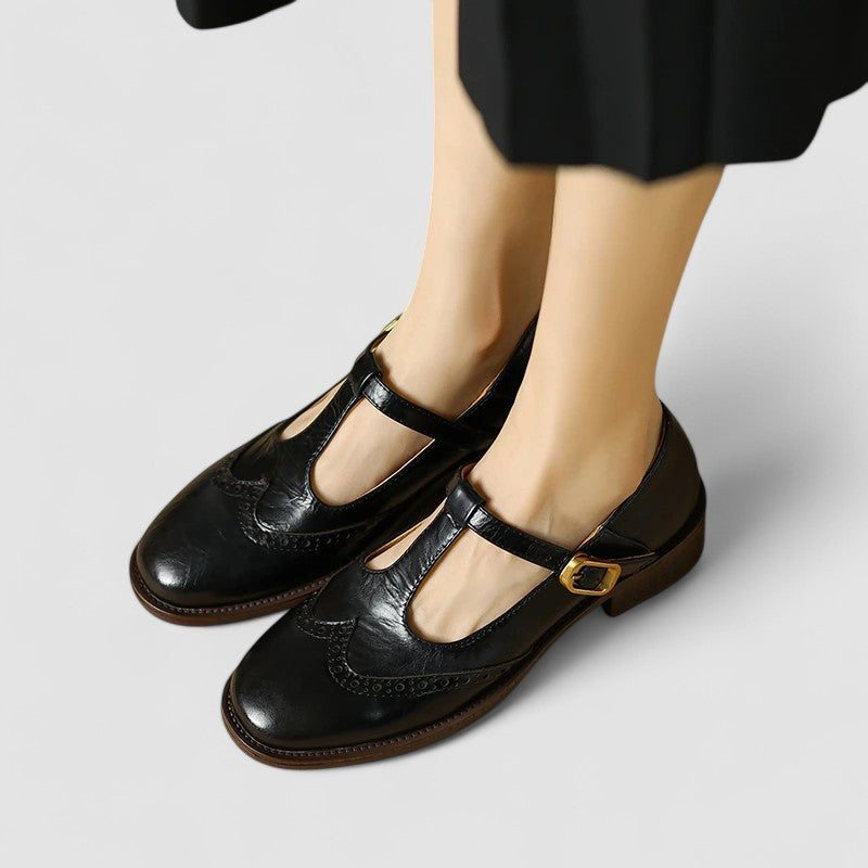 T-Bar Block Heel Mary Janes for Women