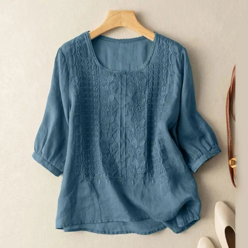 Floral Lace Relaxed Blouse for Women