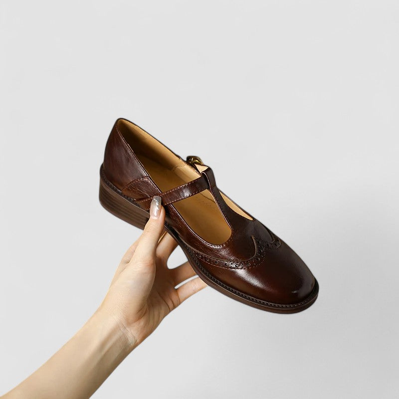 T-Bar Block Heel Mary Janes for Women