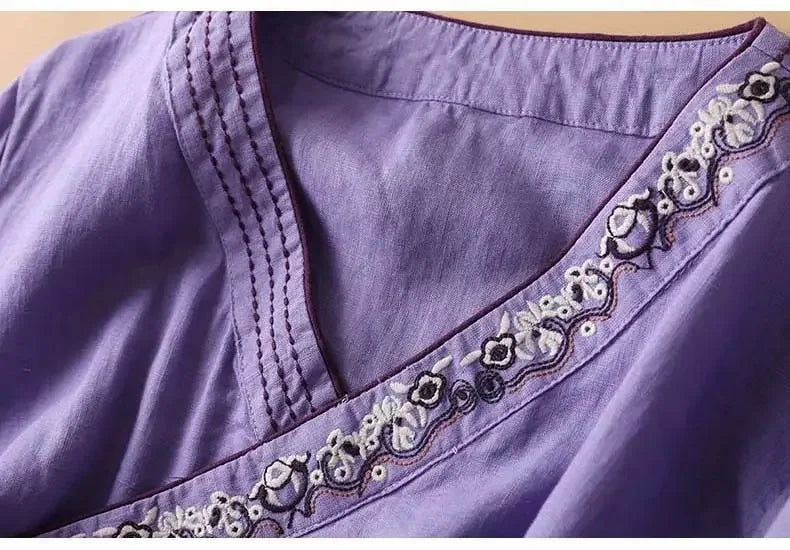 Relaxed Wrap Blouse for Women
