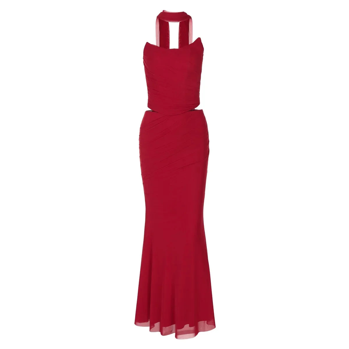Strapless Wedding Guest Maxi Dress Set for Women