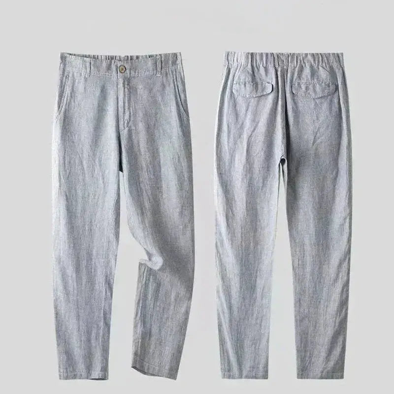 Linen Blend Notch Lapel Suit Set for Men