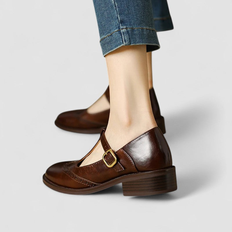 T-Bar Block Heel Mary Janes for Women