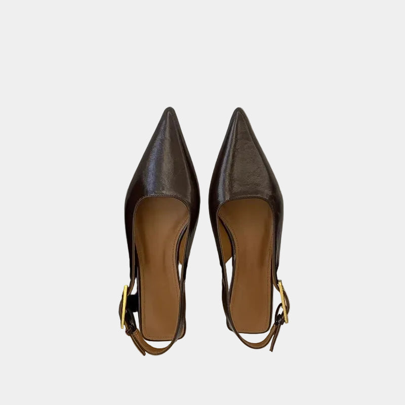 Pointed Toe Kitten Heels Mules for Women