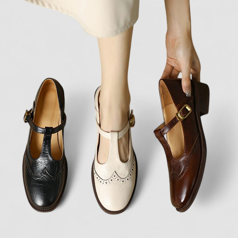 T-Bar Block Heel Mary Janes for Women