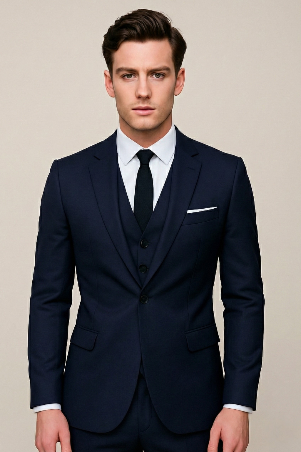 Double-Breasted Three Piece Suit for Men