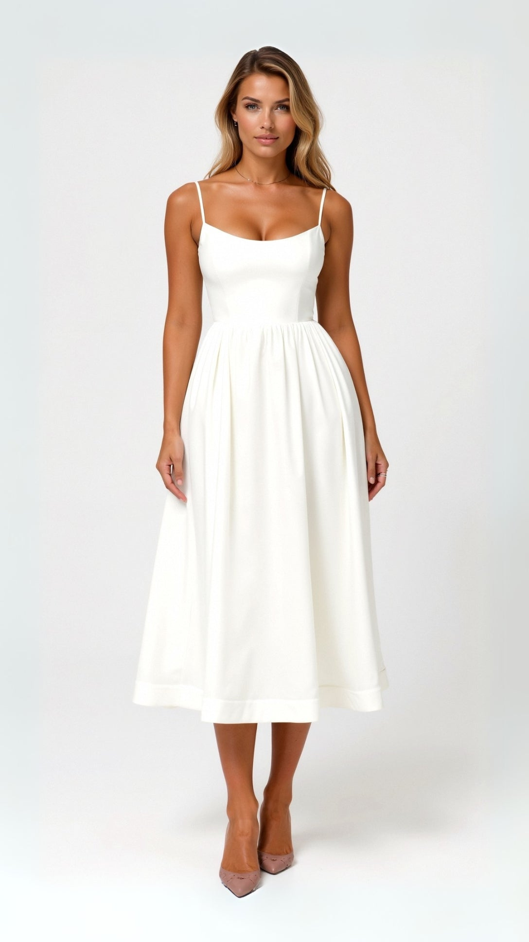 Camisole Wedding Guest Midi Dress for Women