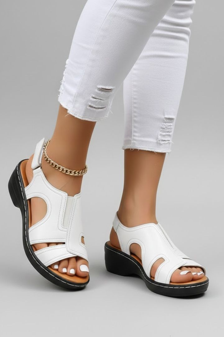 Open Toe Cutout Sandals for Women