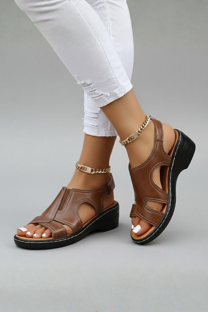 Open Toe Cutout Sandals for Women
