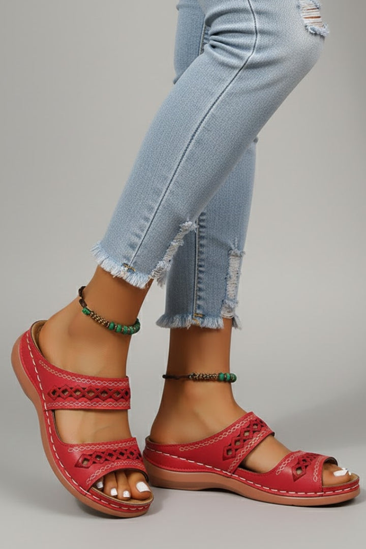 Slide Sandals with Dual Straps for Women