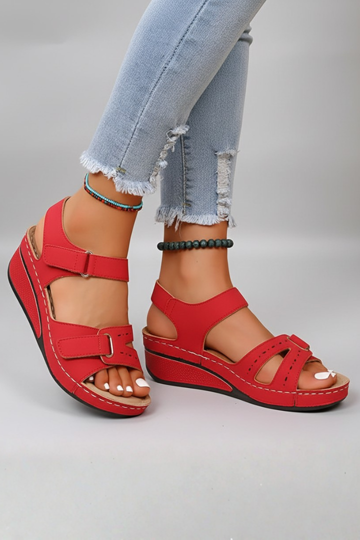 Wedge Sandals with Loop Straps for Women