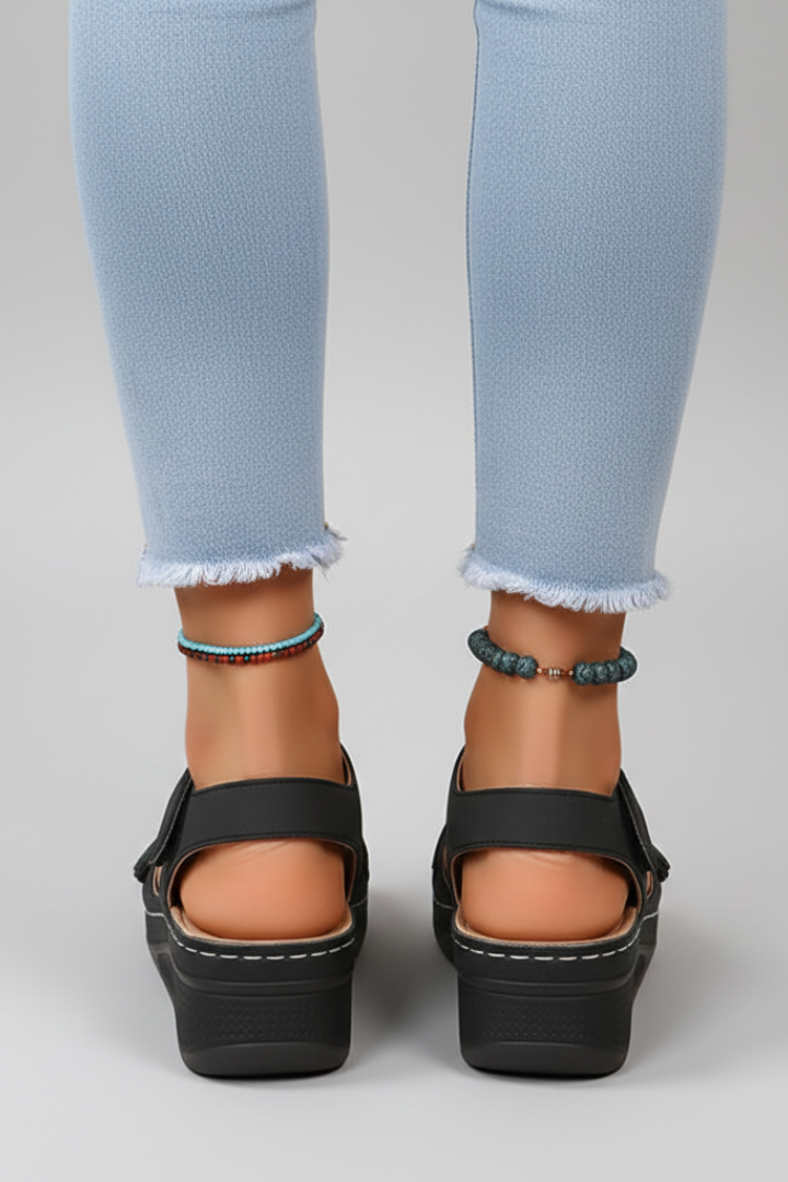 Wedge Sandals with Loop Straps for Women