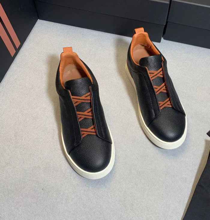 Slip-On Leather Trainers for Men