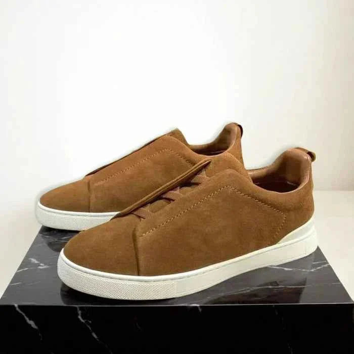Slip-On Leather Trainers for Men