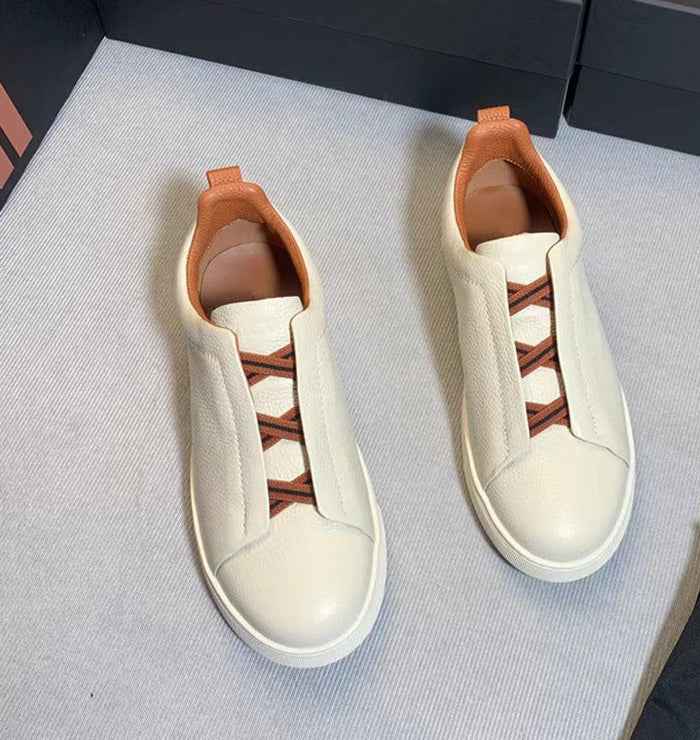 Slip-On Leather Trainers for Men